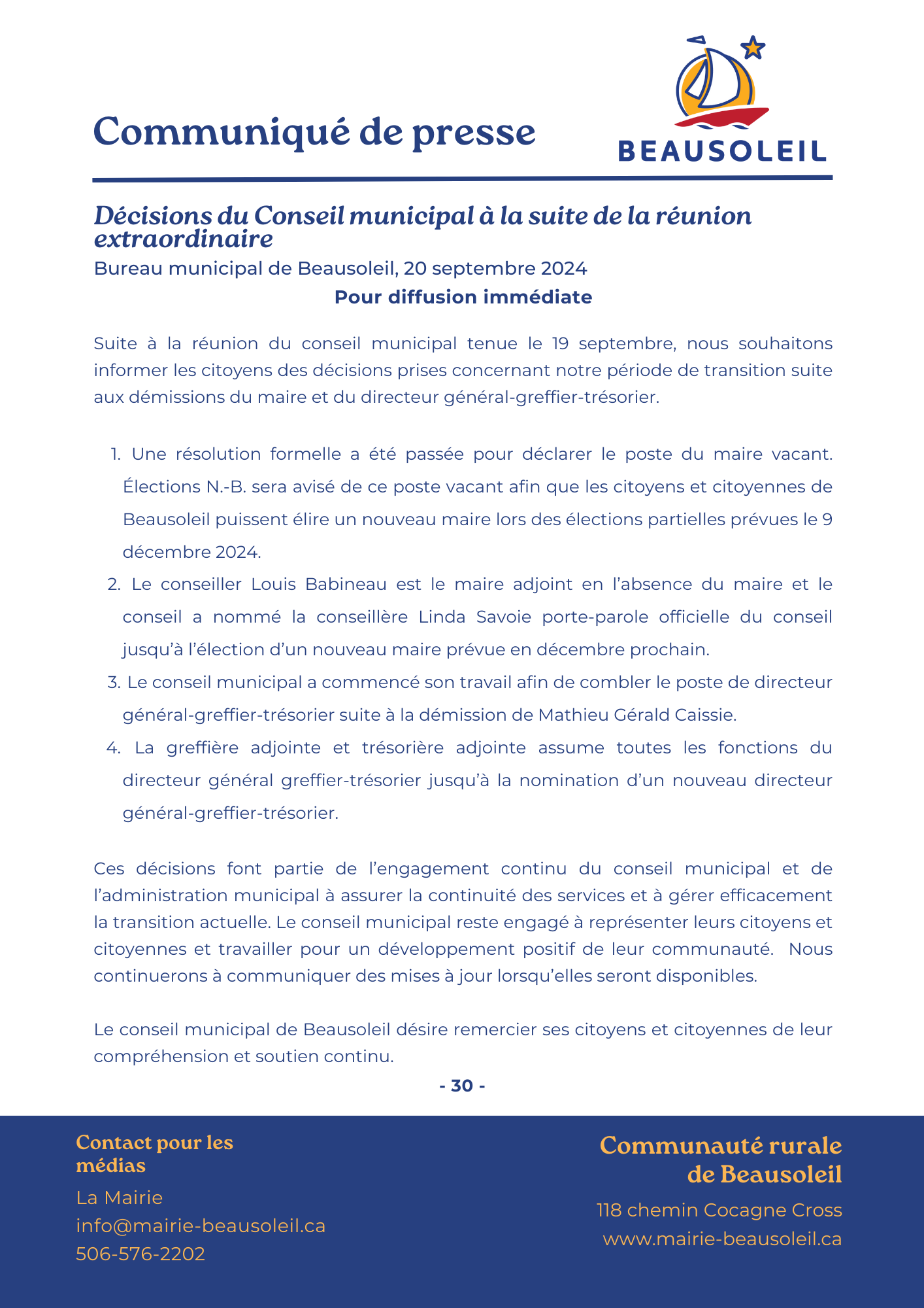 Mise à jour transition