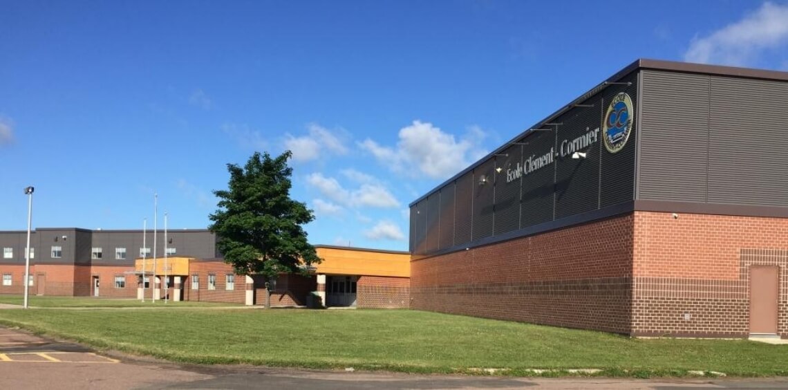 Le bâtiment de l'École Clément-Cormier